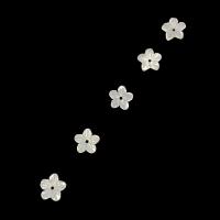 Shell Pearl Bead Cap Flower DIY white nickel lead & cadmium free 8mm Sold By PC