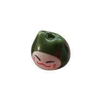 Printing Porcelain Beads, Fortune Cat, DIY, more colors for choice, 10x9mm, Sold By PC