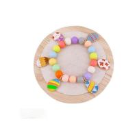 Easter Jewelry Acrylic with Zinc Alloy gold color plated for children & enamel mixed colors Length 6 Inch Sold By PC