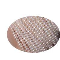 Cultured Button Freshwater Pearl Beads Flat Round DIY 6-7mm Sold Per 14.57 Inch Strand