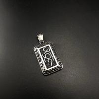 Stainless Steel Pendants 304 Stainless Steel polished fashion jewelry & DIY & Unisex & blacken original color Sold By PC