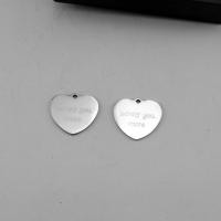 Stainless Steel Heart Pendants, 304 Stainless Steel, machine polished, fashion jewelry & DIY & Unisex, original color, 23x21x1.40mm, Sold By PC