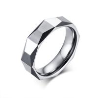 Tungsten Steel Finger Ring, fashion jewelry & different size for choice & for man, original color, 5.50mm, Sold By PC