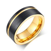 Tungsten Steel Finger Ring Vacuum Ion Plating fashion jewelry & drawbench & for man Sold By PC