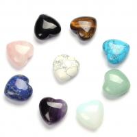 Gemstone Pendants Jewelry, Natural Stone, Heart, polished, DIY & different materials for choice, more colors for choice, 30x30x14mm, Sold By PC