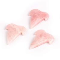 quartzo rosa enfeites, polido, DIY, rosa, 44x35x9mm, vendido por PC