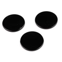 Natural Black Obsidian Pendants, Flat Round, polished, DIY, black, 50x5mm, Sold By PC