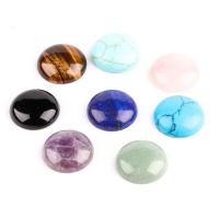 Natural Gemstone Cabochons, Natural Stone, Round, polished, DIY & different materials for choice, more colors for choice, 22x7mm, Sold By PC