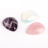 Natural Gemstone Cabochons, Natural Stone, Teardrop, polished, DIY & different materials for choice, more colors for choice, 26x21x7mm, Sold By PC