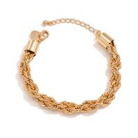 Fer Bracelets, avec 1.9inch chaînes de rallonge, Placage de couleur d'or, chaîne Français corde de Français & bijoux de mode & pour femme, Longueur:Environ 6.2 pouce, Vendu par PC