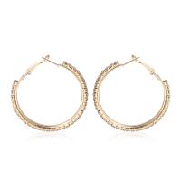 Tibetan Style Hoop Earring, Donut, plated, fashion jewelry & different styles for choice & for woman & with rhinestone, nickel, lead & cadmium free, Sold By Pair