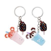 Bag Purse Charms Keyrings Keychains, PVC Plastic, with Iron, food shape, Unisex & different styles for choice & epoxy gel, nickel, lead & cadmium free, 90mm, Sold By PC