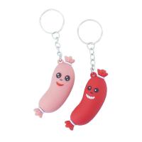 PVC Plastic Key Clasp, with Tibetan Style, food shape, Unisex & different styles for choice, 110mm, Sold By PC