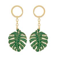 Zinc Alloy Key Clasp Leaf gold color plated Unisex & enamel nickel lead & cadmium free Sold By PC