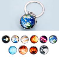 Glass Key Clasp with Iron Round time gem jewelry & Unisex Sold By PC