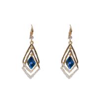 Zinc Alloy Drop Earrings zinc alloy earring hook plated for woman & with rhinestone 10-70mm Sold By Pair