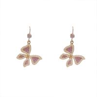 Zinc Alloy Drop Earrings zinc alloy earring hook plated for woman & with rhinestone mixed colors 10-60mm Sold By Pair