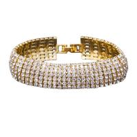 Cubic Zirconia Micro Pave Brass Bracelet, plated, micro pave cubic zirconia & for woman, more colors for choice, 15mm, Length:19.5 cm, Sold By PC