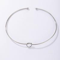 Fashion Choker Necklace Zinc Alloy Unisex & with rhinestone silver color Sold By PC