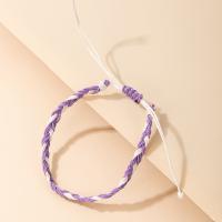 Fashion Jewelry Anklet, Polyester Cord, Unisex, more colors for choice, Length:21 cm, Sold By PC