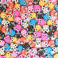 Polymer Ton Perlen , Eule, DIY, gemischte Farben, 5-12mm, 100PCs/Tasche, verkauft von Tasche