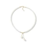 Natural Freshwater Pearl Necklace with Zinc Alloy for woman mixed colors Length Approx 45 cm Sold By PC