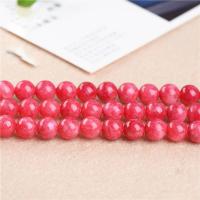 Karneolstein Perle, rund, poliert, DIY & verschiedene Größen vorhanden, rot, verkauft von Strang