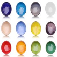 Oval Crystal Pärlor, Kristall, polerad, DIY & fasetterad, fler färger för val, 9x12mm, Ca 150PC/Bag, Säljs av Bag