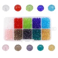 Crystal Beads, with Plastic Box, DIY & different size for choice & faceted, more colors for choice, Sold By Box
