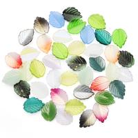 Fashion Lampwork Pendants, Leaf, plated, DIY, more colors for choice, 17x24mm, Approx 200PCs/Bag, Sold By Bag