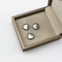 Stainless Steel Heart Pendants, 304 Stainless Steel, machine polished, fashion jewelry & DIY & Unisex, original color, 15.50x14.30x2.80mm, Sold By PC