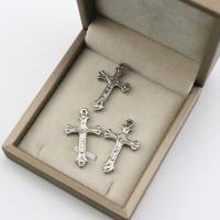 Stainless Steel Cross Pendants, 304 Stainless Steel, machine polished, fashion jewelry & DIY & Unisex, original color, 32.20x19x2.30mm, Sold By PC
