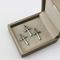 Stainless Steel Cross Pendants, 304 Stainless Steel, machine polished, fashion jewelry & DIY & Unisex, original color, 30.30x16.20x2.40mm, Sold By PC