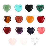 Gemstone Decoration, Heart, natural, DIY & different materials for choice, 20x20x8mm, 5PCs/Lot, Sold By Lot