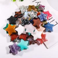 Gemstone Decoration, Star, polished, DIY & different materials for choice, 30x30x10mm, Sold By PC