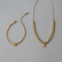 Titanstahl Halskette, für Frau, goldfarben, 8mm, verkauft von PC