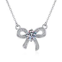 925 Sterling Silver Necklaces plated for woman & with rhinestone silver color Length Approx 45 cm Sold By PC