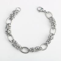 Titanium Steel Bracelet Unisex silver color Sold By PC