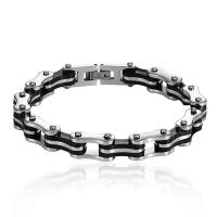 Bijoux bracelet en acier inoxydable, Acier inoxydable 304, pour homme, couleurs mélangées, Longueur:Environ 21 cm, Vendu par PC