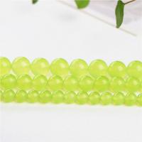 Chalcedony Beads, Round, polished, DIY & different size for choice, green, Sold By Strand