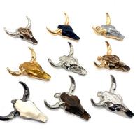 Acrylic Pendants, with Brass, plated, Unisex, more colors for choice, 45x46mm, Sold By PC