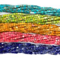 Jaspis impresyjny Koralik, Kwadrat, DIY, dostępnych więcej kolorów, 3x3x3mm, sprzedawane na około 14.96 cal Strand