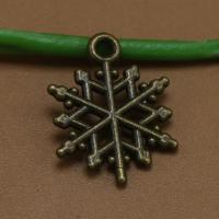 Zinc Alloy Christmas Pendants Snowflake antique bronze color plated vintage nickel lead & cadmium free Sold By Bag