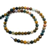 Ocean Agate Bead, Rund, DIY & fasetterad, blandade färger, 6mm, Såld Per 14.96 inch Strand