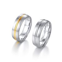 Pár prsteny, 304 Stainless Steel, módní šperky & unisex & různé velikosti pro výběr, více barev na výběr, 6x2mm, Prodáno By PC