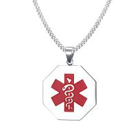 Stainless Steel Jewelry Necklace, 304 Stainless Steel, polished, fashion jewelry & for man, more colors for choice, 39x35mm, Length:Approx 23.62 Inch, Sold By PC
