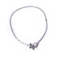 Stainless Steel Jewelry Necklace, 314 Stainless Steel, Butterfly, fashion jewelry & for woman, original color, Length:Approx 18.5 Inch, Sold By PC