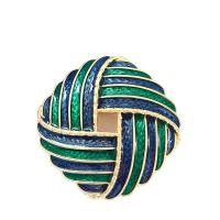 Enamel Brooch Zinc Alloy gold color plated & for woman green Sold By PC