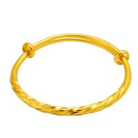 laiton bracelet ordinaire, pour femme, doré, 50-60mm, Vendu par PC