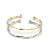 Brass Cuff Bangle, plated, for woman, more colors for choice, 58x18mm, Sold By PC